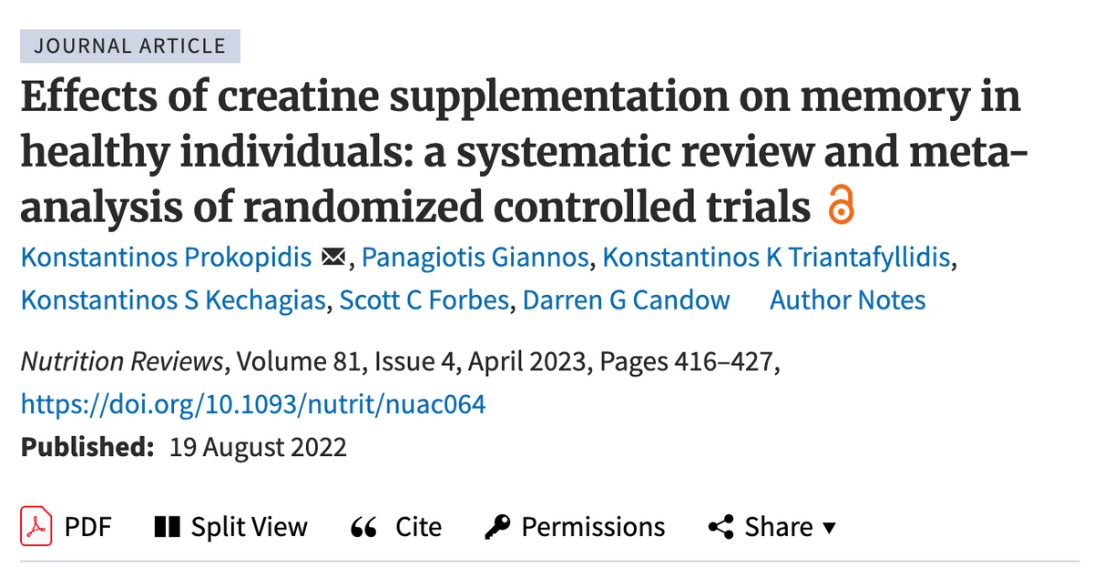 Creatine Increases Memory